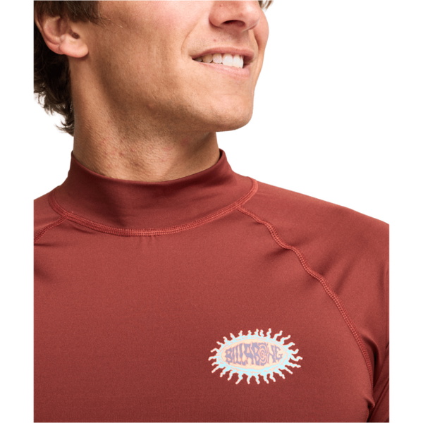 2026 Billabong Heren Heruitgave Lycra-vest Met Lange Mouwen EBYWR03026 - Burnt Red